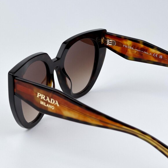 Prada PR14WS 2AU6S1 Women BRAND NEW Sunglasses Havana Brown Gradient Cat Eye - Picture 7 of 11